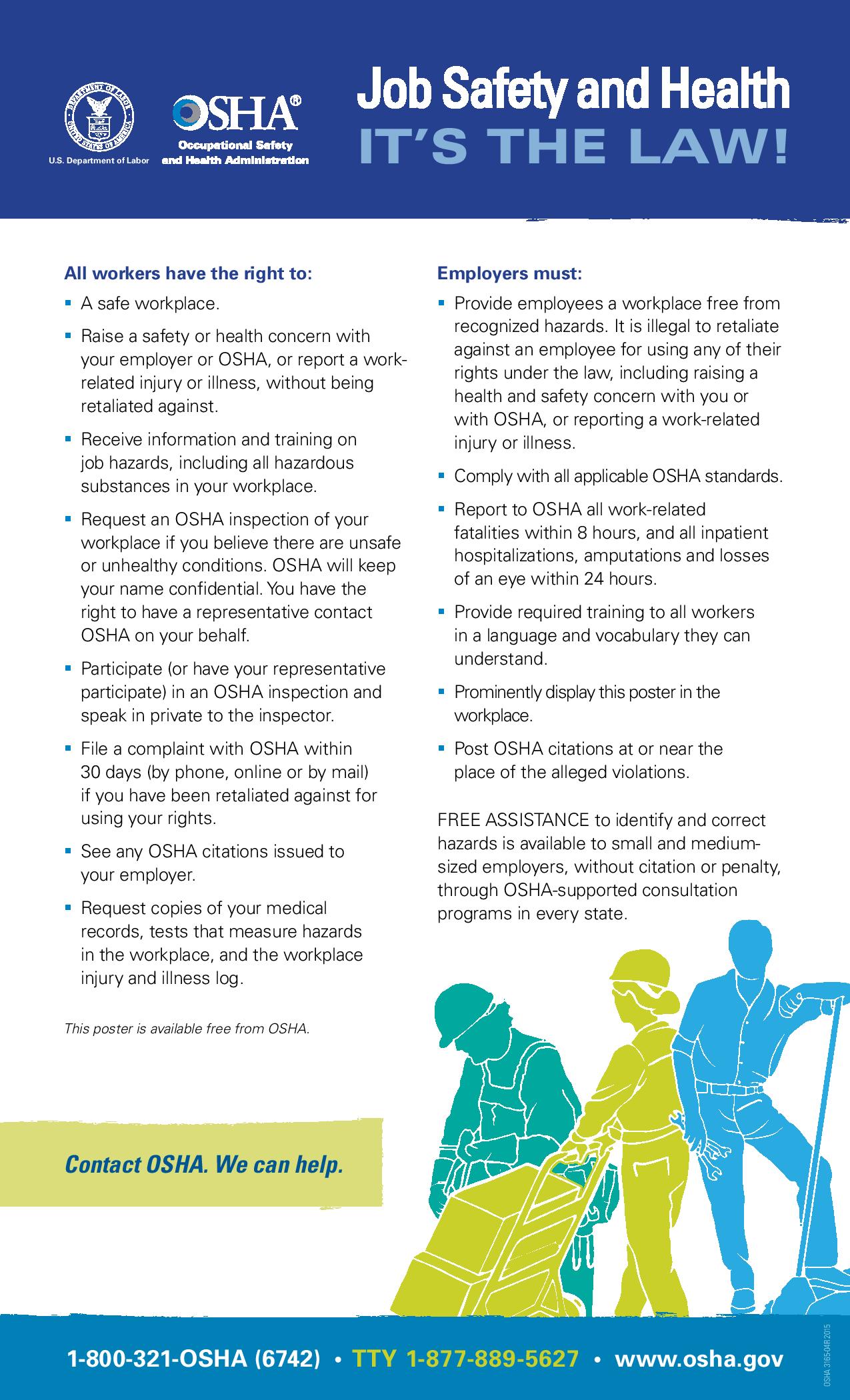 OSHA’s Workplace Poster Available in 11 Languages Safety Consulting